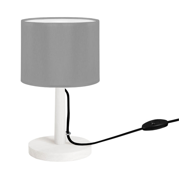 Lampe de chevet TOSEL MYKINES,bois, H28xD16xP16  cm.