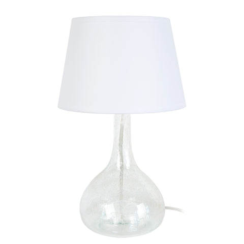 Lampe de chevet TOSEL CARAFE,verre, H34xD20xP20  cm.