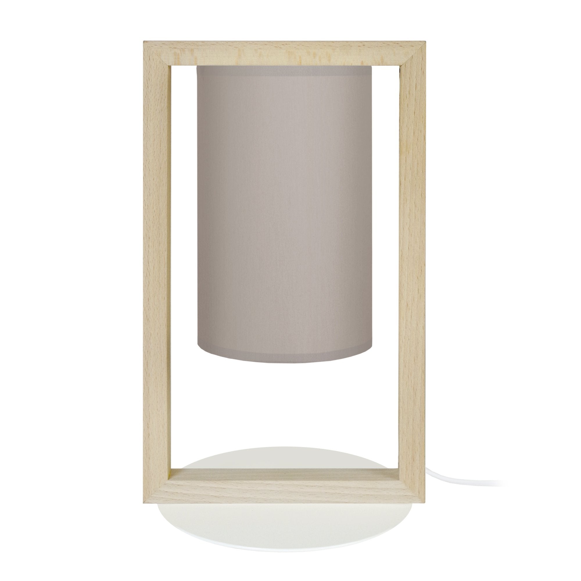Lampe de chevet TOSEL La DÉFENSE,bois  , H34xD17xP17  cm.