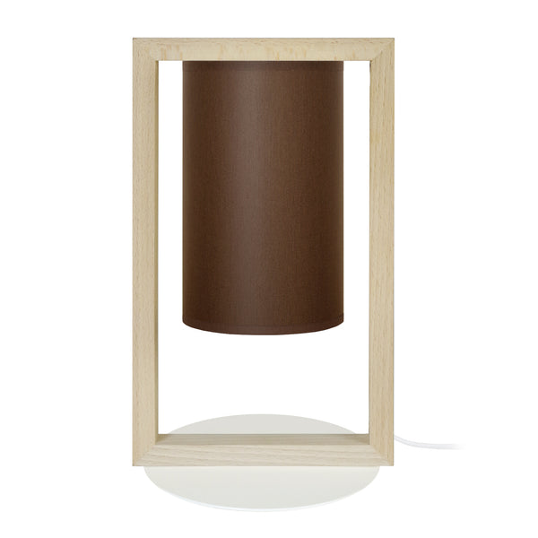 Lampe de chevet TOSEL La DÉFENSE,bois  , H34xD17xP17  cm.