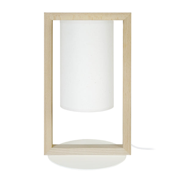 Lampe de chevet TOSEL La DÉFENSE,bois  , H34xD17xP17  cm.
