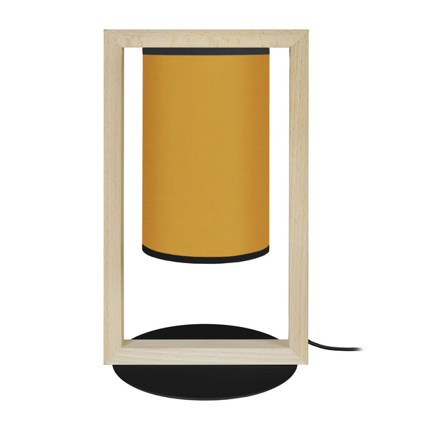 Lampe de chevet TOSEL La DÉFENSE,bois  , H34xD17xP17  cm.