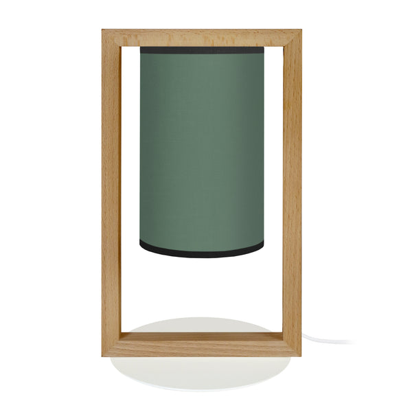Lampe de chevet TOSEL La DÉFENSE,bois  , H34xD17xP17  cm.