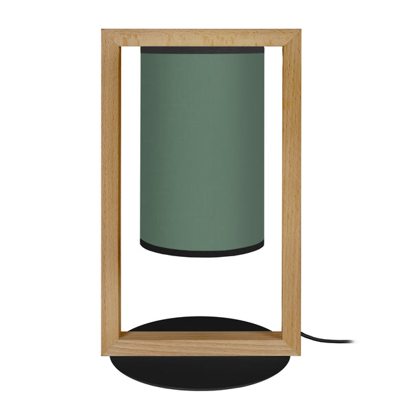 Lampe de chevet TOSEL La DÉFENSE,bois  , H34xD17xP17  cm.