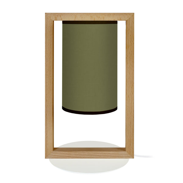 Lampe de chevet TOSEL La DÉFENSE,bois  , H34xD17xP17  cm.