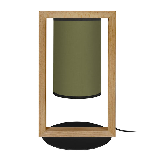 Lampe de chevet TOSEL La DÉFENSE,bois  , H34xD17xP17  cm.