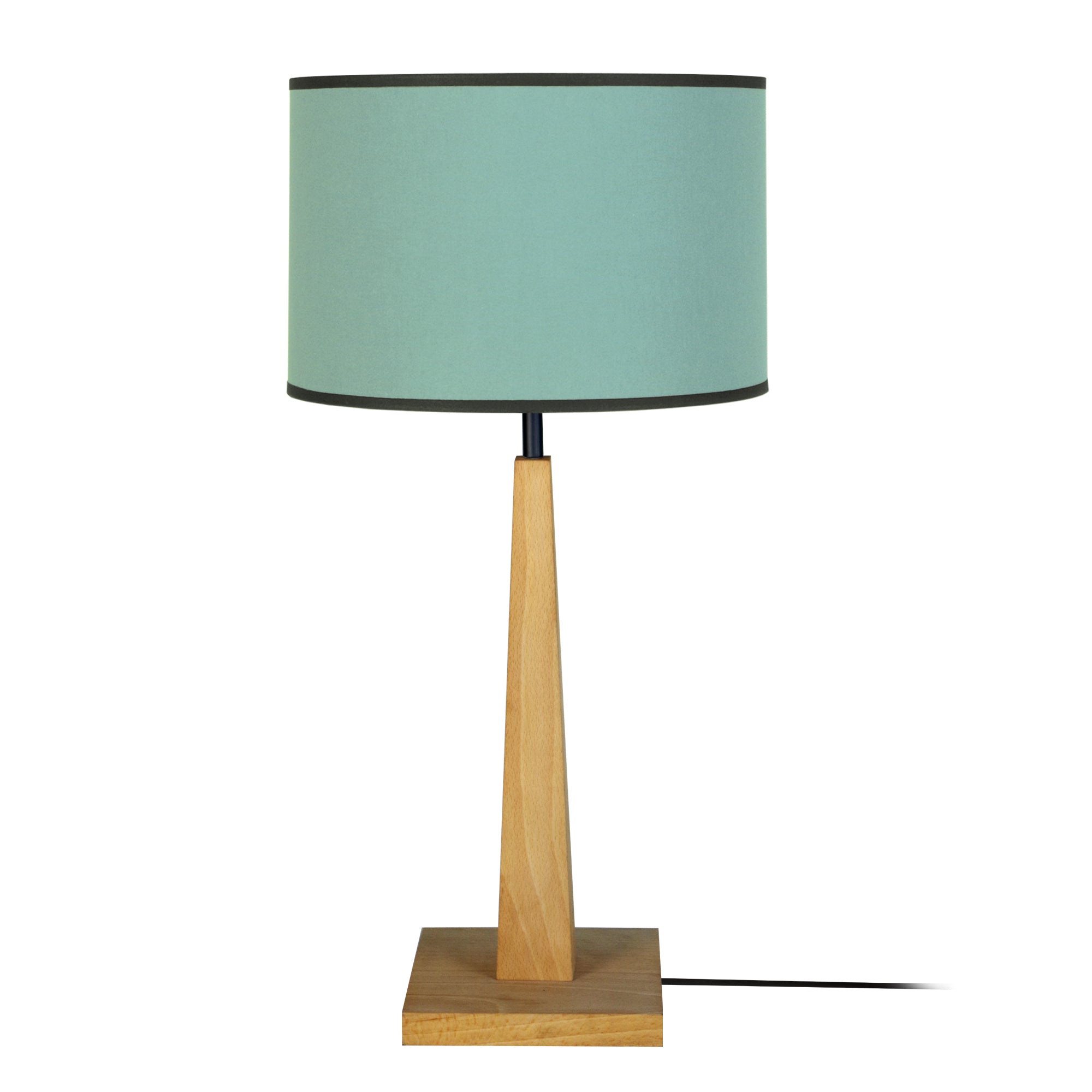 Lampe a poser TOSEL NIDRA,bois, H54xD30xP30  cm.