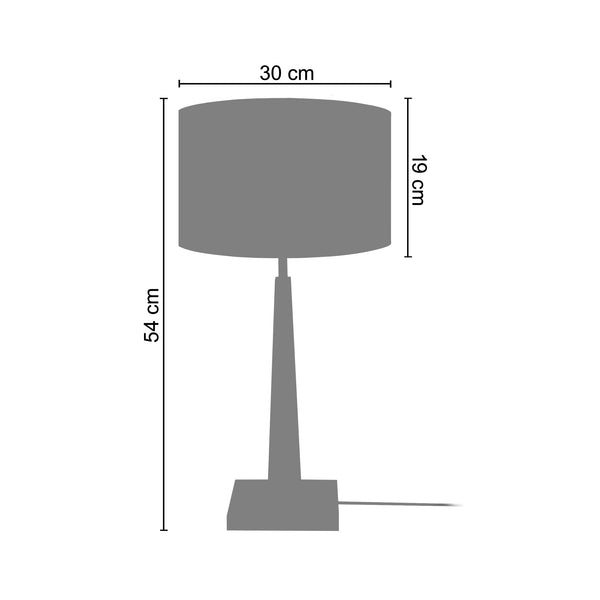 Lampe a poser TOSEL NIDRA,bois, H54xD30xP30  cm.