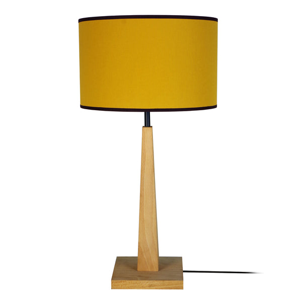 Lampe a poser TOSEL NIDRA,bois, H54xD30xP30  cm.