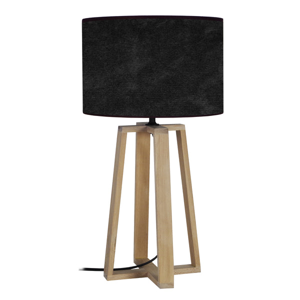 Lampe de chevet TOSEL MANON,bois , H50xD22xP22  cm.