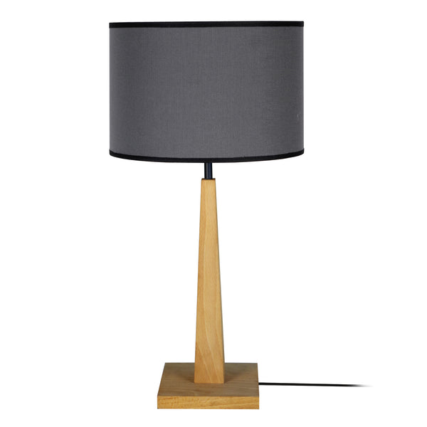 Lampe a poser TOSEL NIDRA,bois, H54xD30xP30  cm.