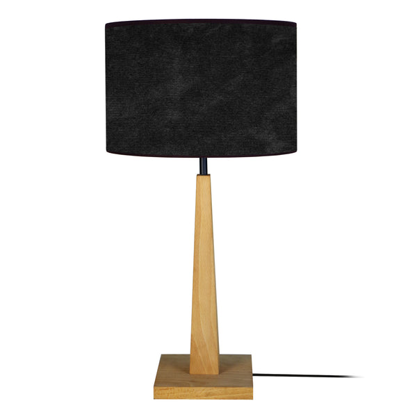 Lampe a poser TOSEL NIDRA,bois, H54xD30xP30  cm.