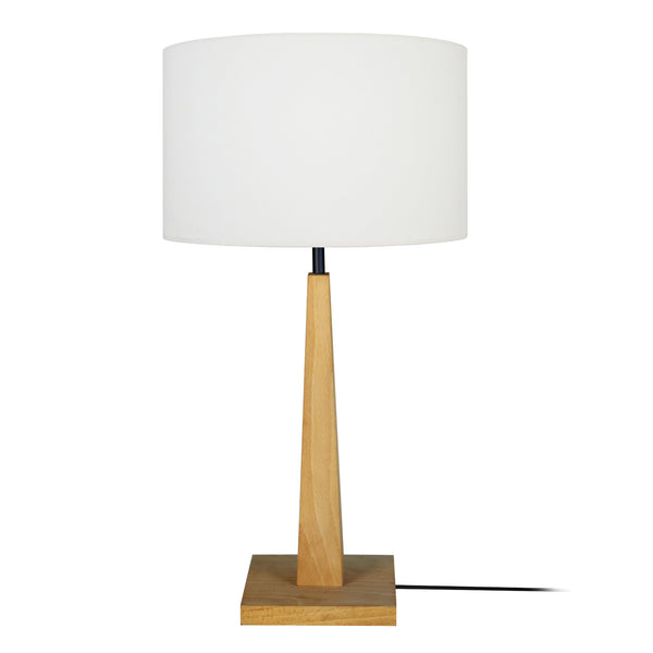Lampe a poser TOSEL NIDRA,bois, H54xD30xP30  cm.