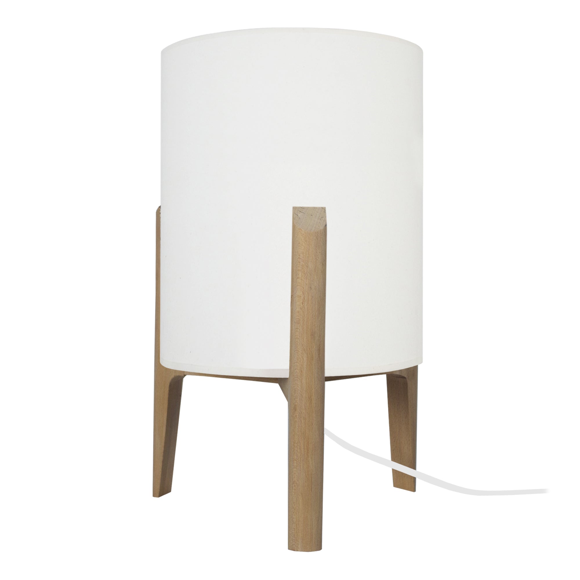 Lampe a poser TOSEL PIPPINT LARGE,bois, H45xD30xP30  cm.