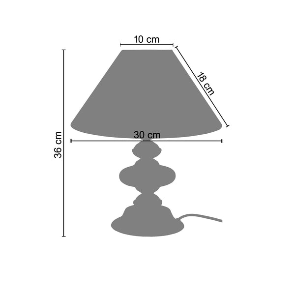 <transcy>Candeeiro de Mesa HUIT HARD  30cm - 1 Luz </transcy>