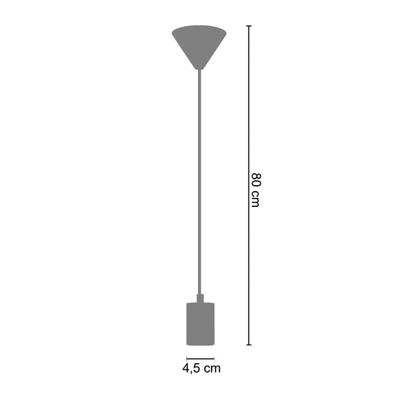 Suspension TOSEL  CUI,métal  H80xD4,5xP4,5  cm.