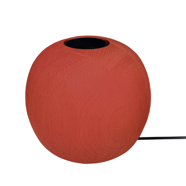 Lampe de chevet TOSEL BOULE,bois , H10xD11xP11  cm.