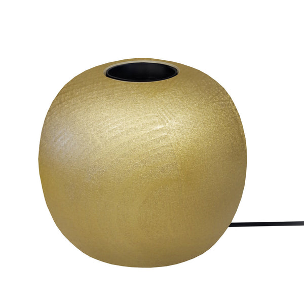 Lampe de chevet TOSEL BOULE,bois , H10xD11xP11  cm.