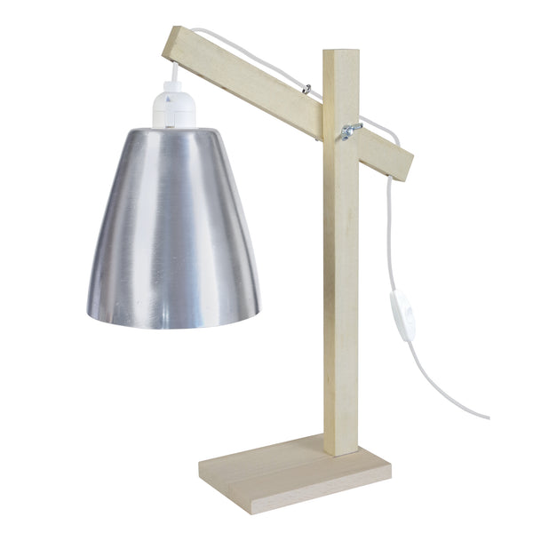Lampe de bureau TOSEL PILORI LARSEN,bois , H50xD27xP27  cm.