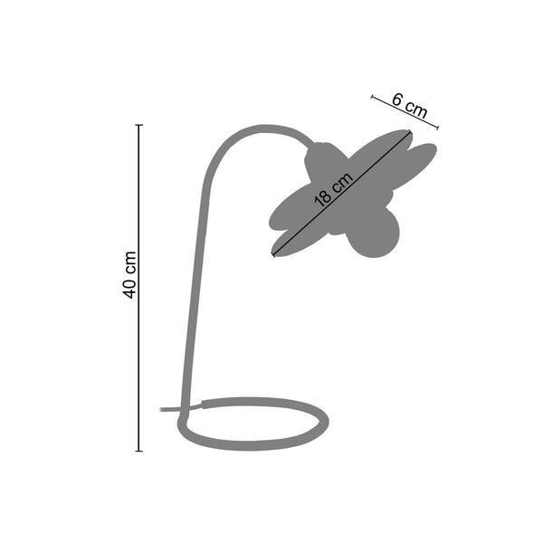 <tc>Candeeiro de mesa PIVOINE 18cm - 1 luz</tc>
