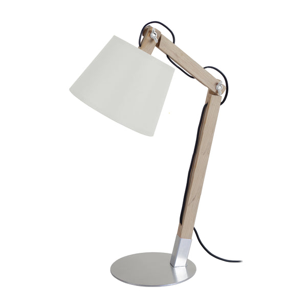 Lampe de bureau TOSEL JUKKA,bois , H68xD28xP28  cm.