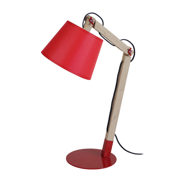 Lampe de bureau TOSEL JUKKA,bois , H68xD28xP28  cm.