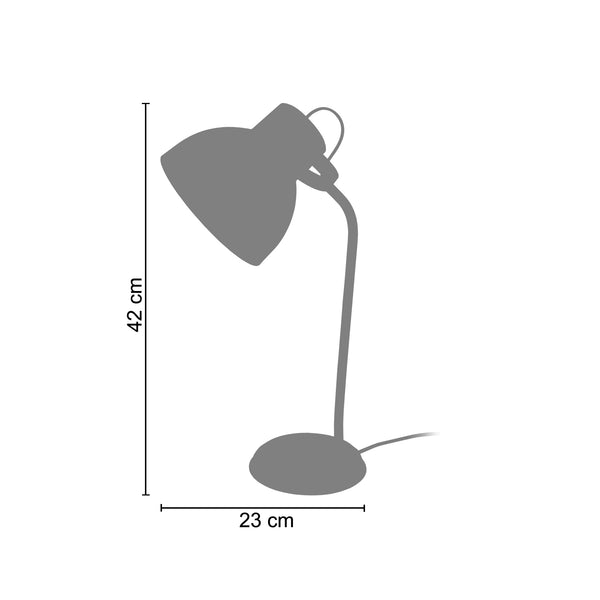 Lampe de bureau TOSEL PERTH,métal, H42xD23xP16  cm.