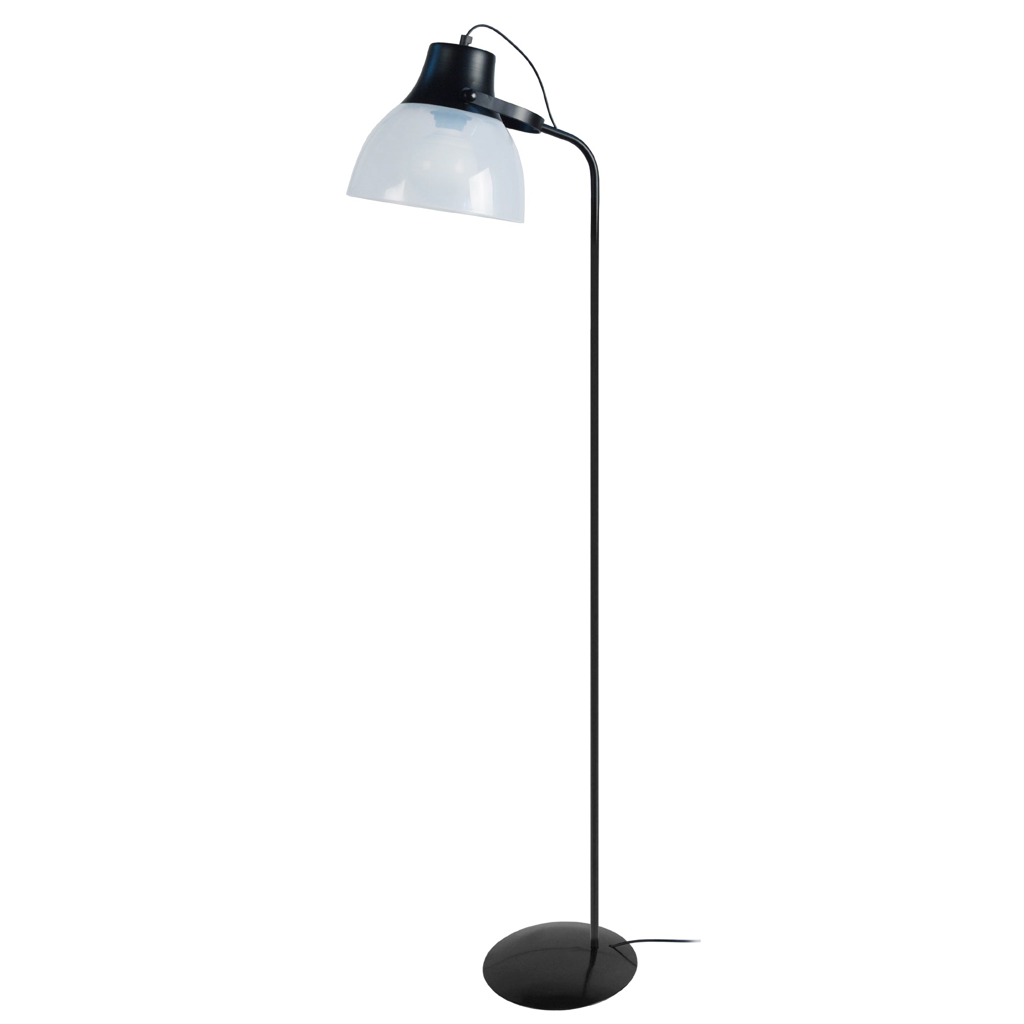 Lampadaire liseuse TOSEL PLEXI ,métal , H150xD29xP29  cm.
