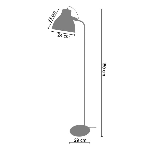 Lampadaire liseuse TOSEL PLEXI ,métal , H150xD29xP29  cm.