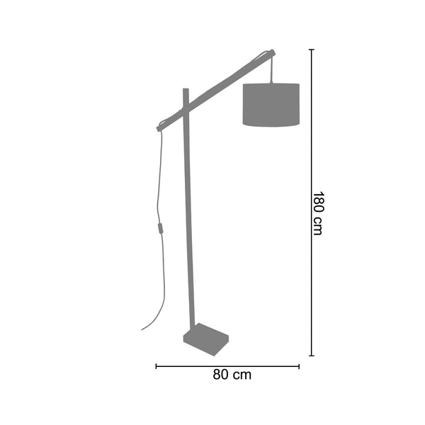 <tc>Candeeiro Pé Alto PILORI CYLINDRE  80cm - 1 Luz</tc>