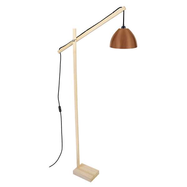 Lampadaire liseuse TOSEL PILORI CELICA,bois , H180xD80xP80  cm.