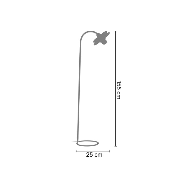Lampadaire liseuse TOSEL PIVOINE,métal, H155xD18xP25  cm.
