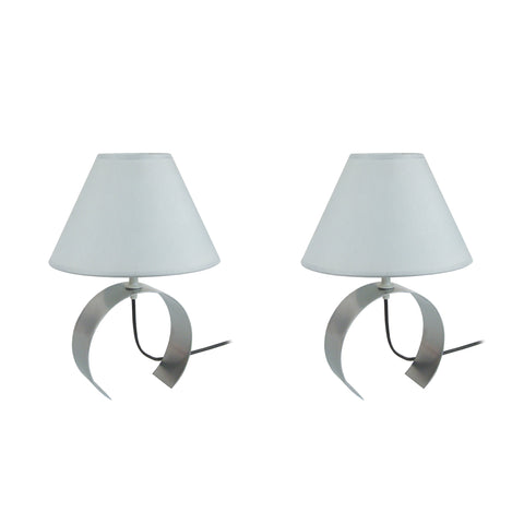 Lampe de chevet TOSEL KOLI LT2,métal, H31xD22xP22  cm.