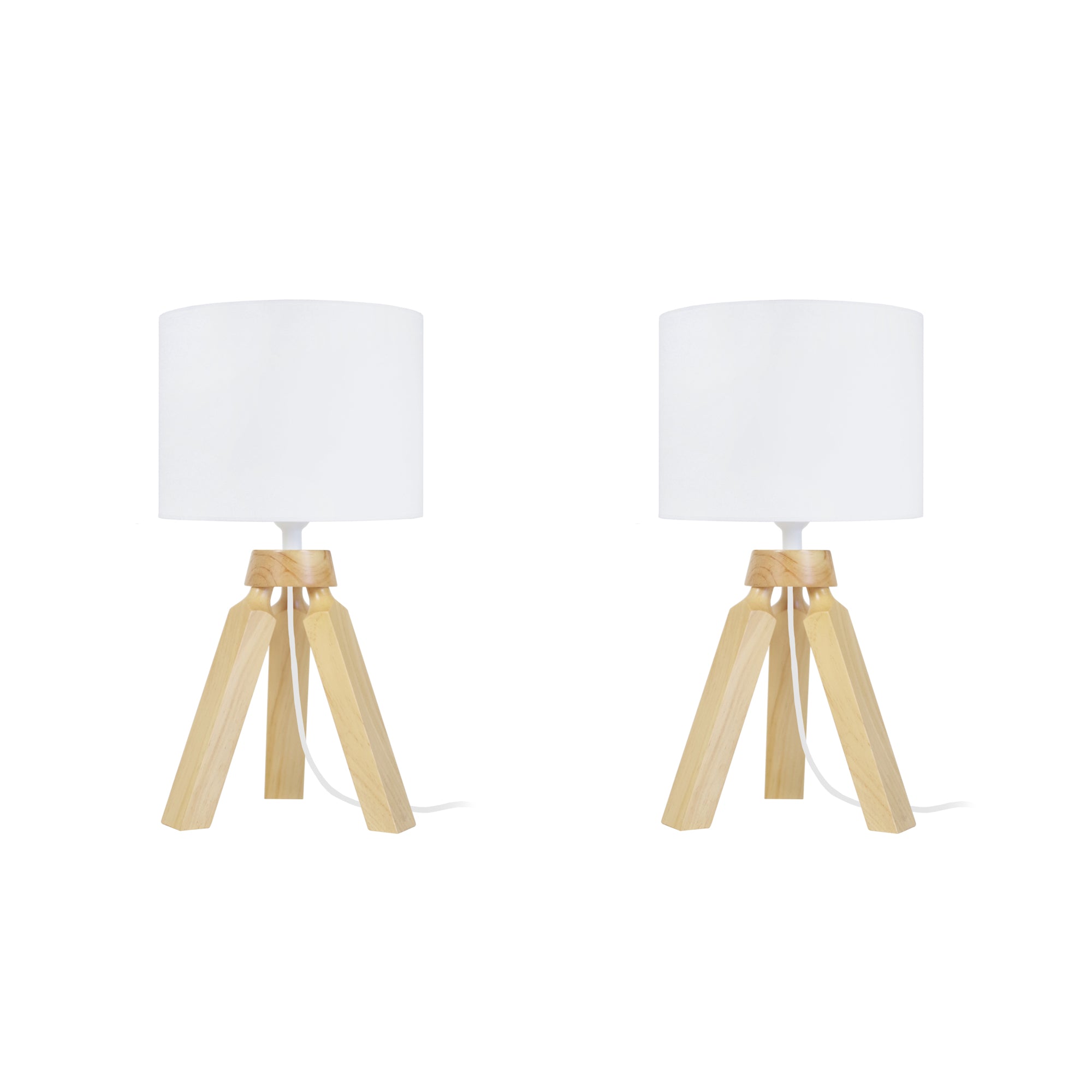 Lampe de chevet TOSEL GABY LT2,bois , H31xD16xP16  cm.