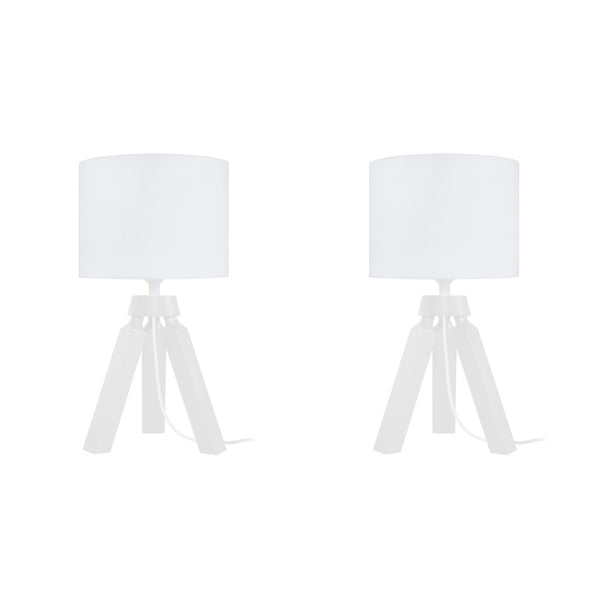 Lampe de chevet TOSEL GABY LT2,bois , H31xD16xP16  cm.