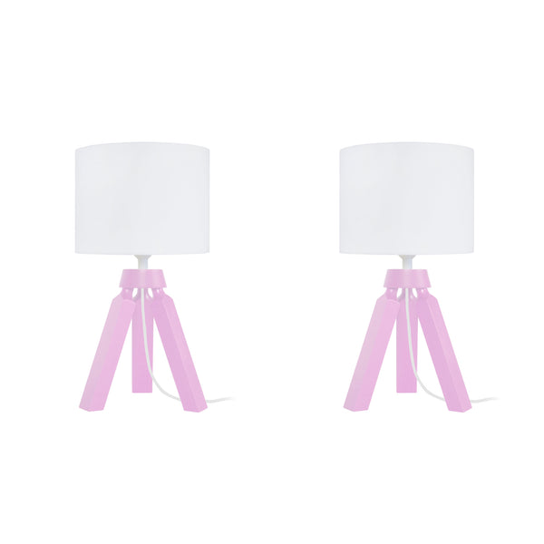 Lampe de chevet TOSEL GABY LT2,bois , H31xD16xP16  cm.