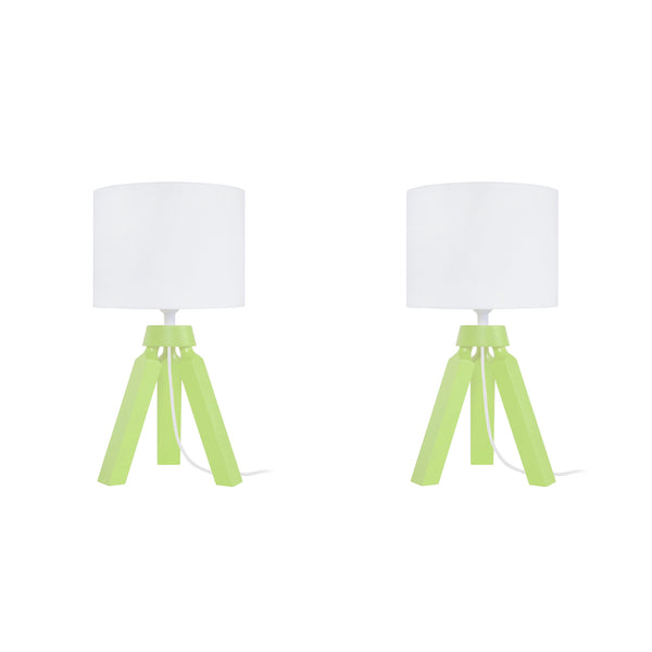 Lampe de chevet TOSEL GABY LT2,bois , H31xD16xP16  cm.