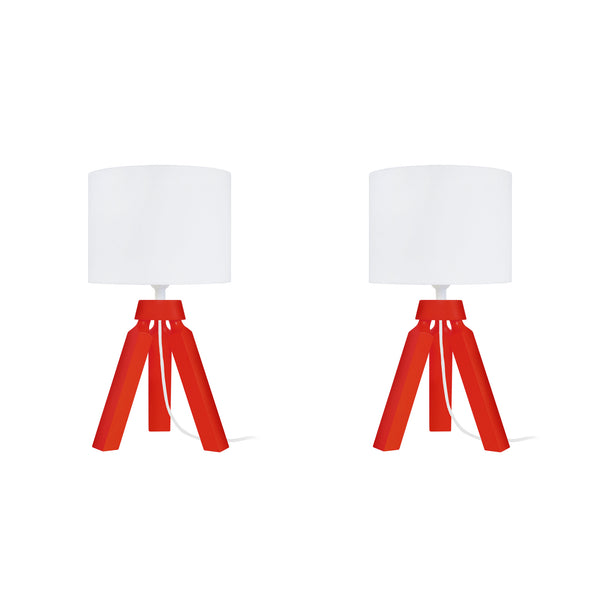 Lampe de chevet TOSEL GABY LT2,bois , H31xD16xP16  cm.