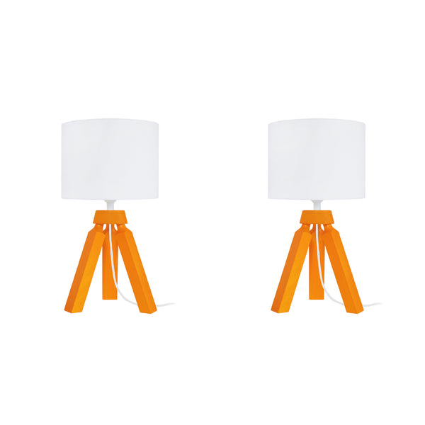 Lampe de chevet TOSEL GABY LT2,bois , H31xD16xP16  cm.