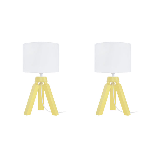 Lampe de chevet TOSEL GABY LT2,bois , H31xD16xP16  cm.