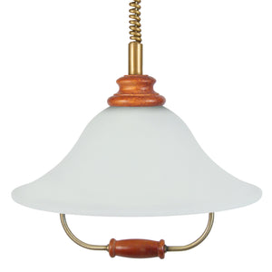 Suspension M&B BOIS VERRE 40cm - 1 Lumière
