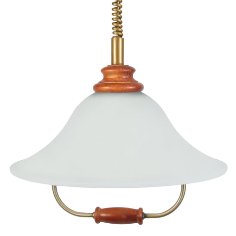 Suspension M&B BOIS VERRE 40cm - 1 Lumière