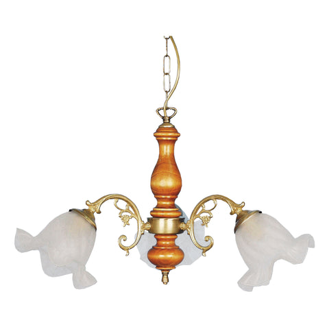 Lustre TOSEL VALOIS,métal,bois  H80xD56xP56  cm.