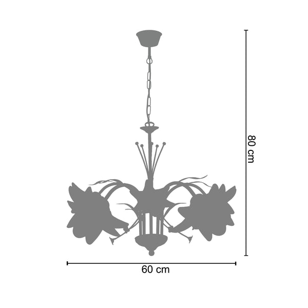 Lustre TULIPANO 60cm - 5 Lumière