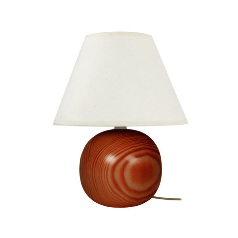 Lampe de chevet TOSEL LAMPE BOIS,bois , H26,5xD18xP18  cm.