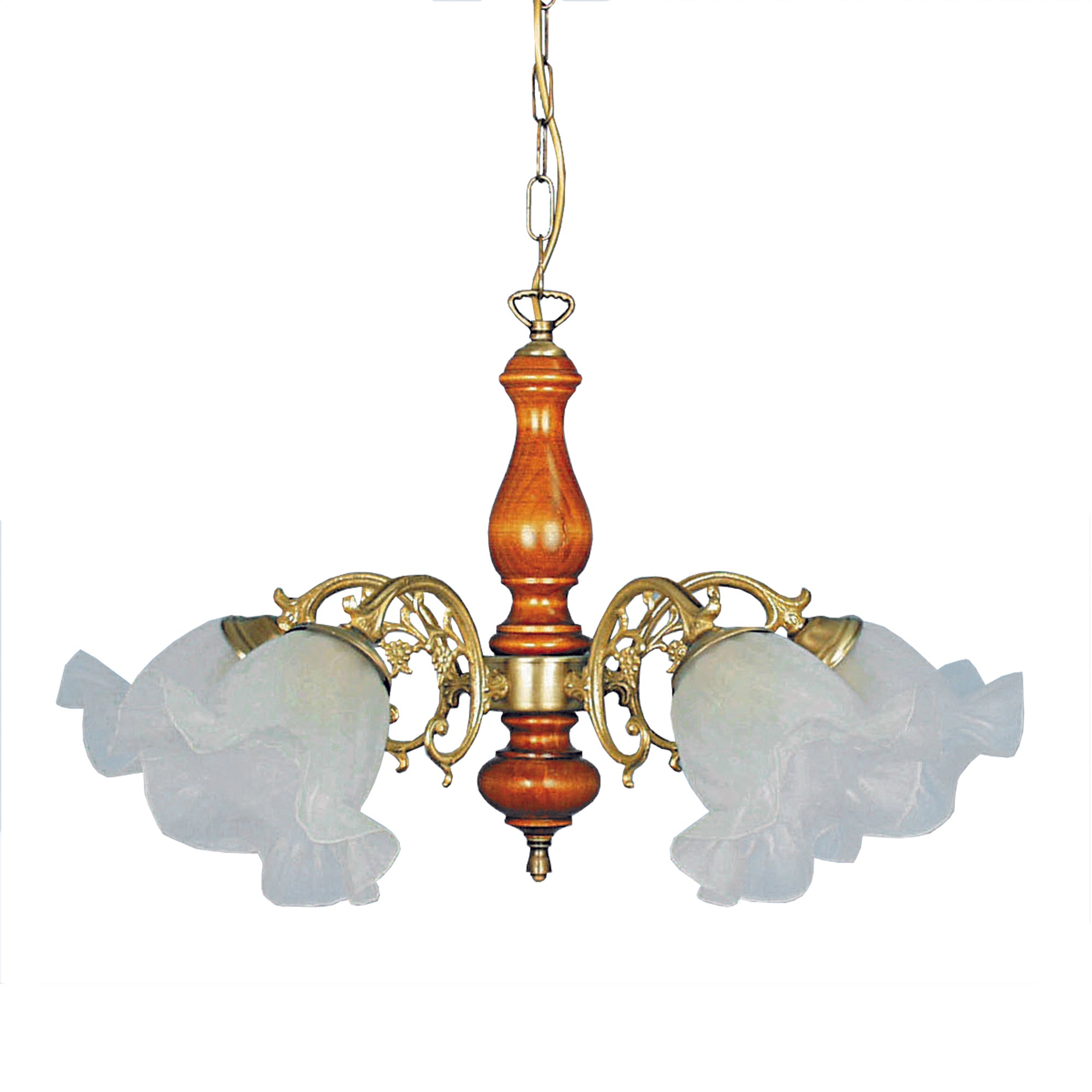 Lustre TOSEL VALOIS,métal,bois, H80xD56xP56  cm.