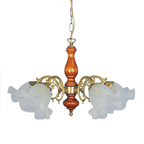 Lustre TOSEL VALOIS,métal,bois, H80xD56xP56  cm.