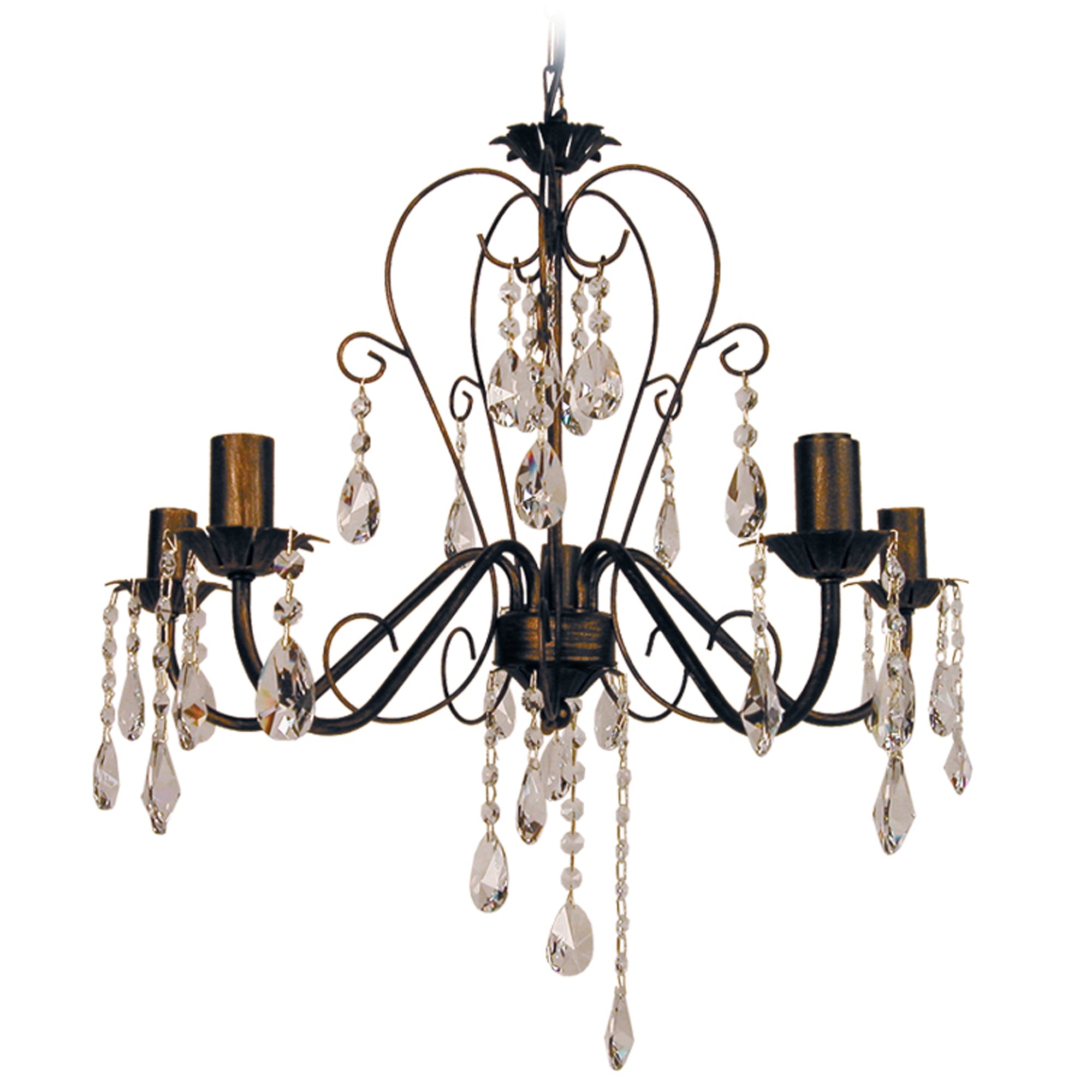Lustre TOSEL PAMPILLES,métal , H90xD60xP60  cm.