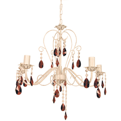 Lustre TOSEL PAMPILLES,métal , H90xD60xP60  cm.
