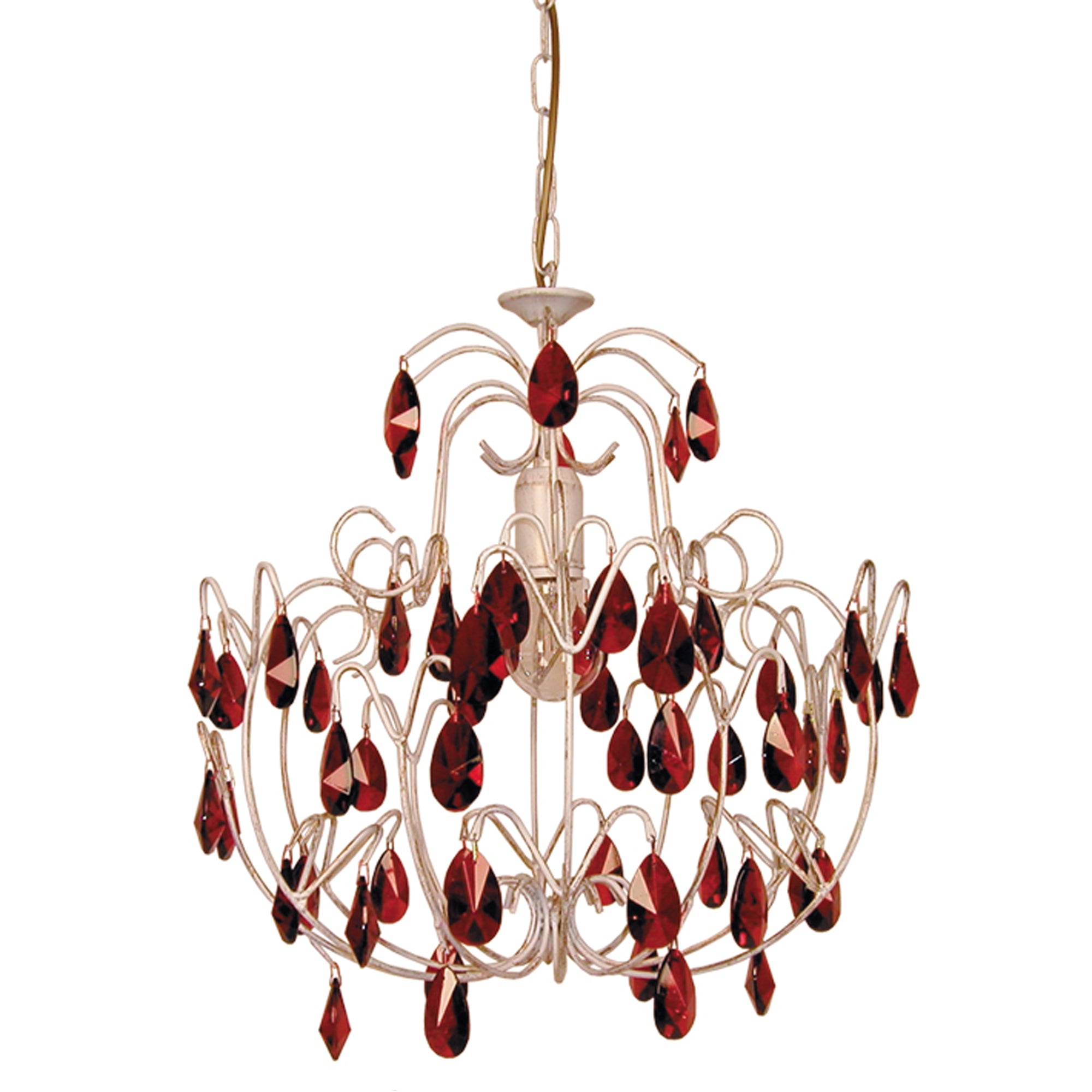Lustre TOSEL PAMPILLES,métal , H46xD24xP24  cm.